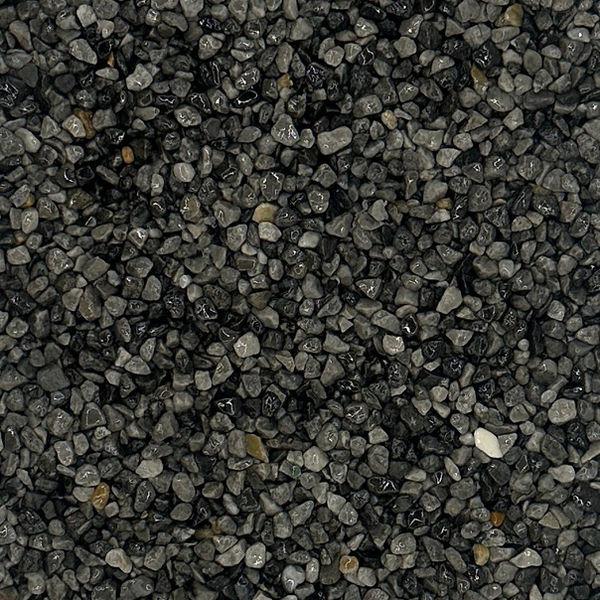 Farbmuster Marmorkies Dunkelgrau